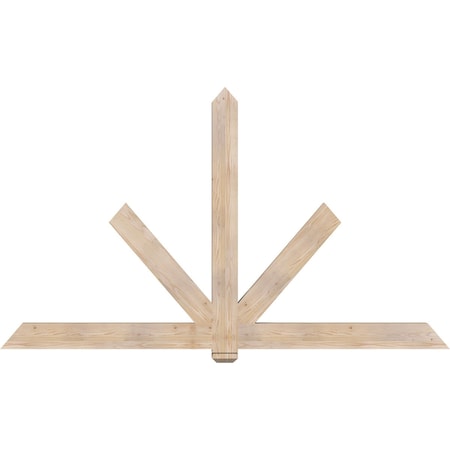 Ekena Millwork Kennewick Smooth Timber Gable Bracket, Douglas Fir, 96"W x 56"H x 3 1/2"D x 5 1/2"F, 14/12 Pitch GBW096X56X0406KEN00SDF